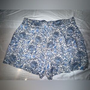 H&M Blue and White Floral Shorts